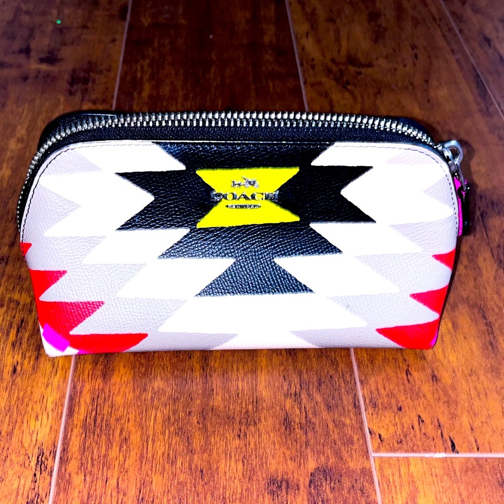 Coach cosmetic case, travel bag, makeup pouch, toiletries